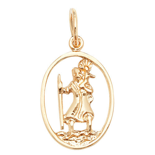 9ct Yellow Gold St. Christopher Pendant - E Bixby Jewellers