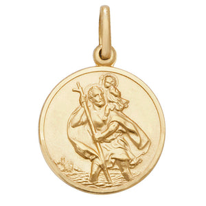 9ct Yellow Gold St Christopher Pendant - E Bixby Jewellers