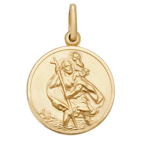 9ct Yellow Gold St Christopher Pendant - E Bixby Jewellers