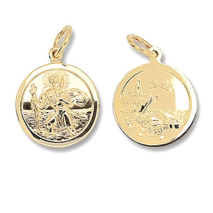 9ct Yellow Gold St Christopher Pendant - E Bixby Jewellers