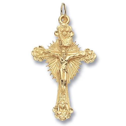 9ct Yellow Gold Crucifix - E Bixby Jewellers