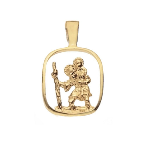 9ct Yellow Gold St Christopher Pendant - E Bixby Jewellers