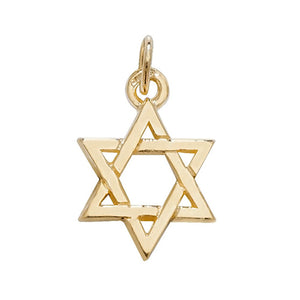9ct Yellow Gold Star Of David Pendant - E Bixby Jewellers