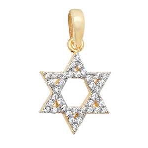 9ct Yellow Gold Star Of David Pendant - E Bixby Jewellers