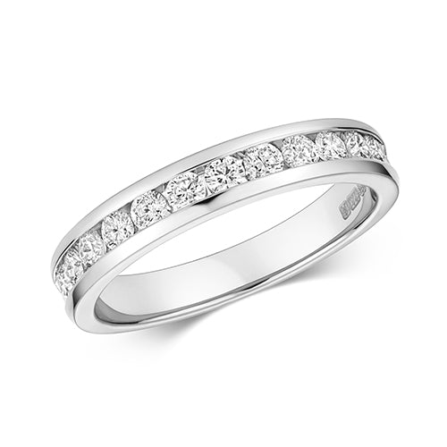 9ct White Gold Diamond 1/2 Eternity Ring - E Bixby Jewellers