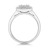 18ct White Gold Diamond Cluster Ring - E Bixby Jewellers