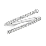 18ct White Gold Diamond Spiral Ring - E Bixby Jewellers