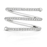 18ct White Gold Diamond Spiral Ring - E Bixby Jewellers