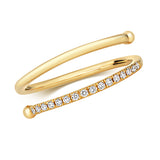 18ct Yellow Gold Diamond Spiral Ring - E Bixby Jewellers