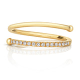 18ct Yellow Gold Diamond Spiral Ring - E Bixby Jewellers