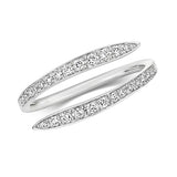 18ct White Gold Diamond Open Crossover Ring - E Bixby Jewellers