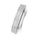 18ct White Gold Diamond 2 Row Eternity Ring - E Bixby Jewellers