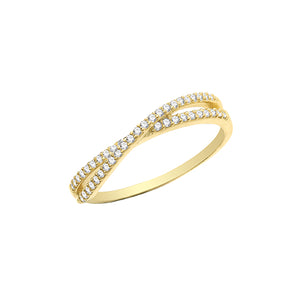 9ct Yellow Gold Ladies CZ Ring - E Bixby Jewellers
