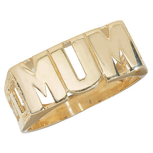 9ct Yellow Gold Ladies Curb Sides Mum Ring - E Bixby Jewellers