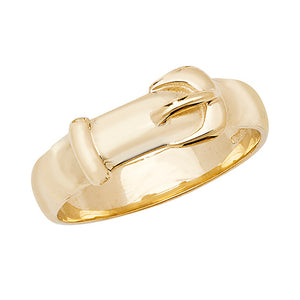 9ct Yellow Gold Mens Plain Buckle Ring - E Bixby Jewellers