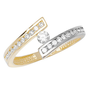 9ct Yellow Gold Ladies CZ Ring - E Bixby Jewellers