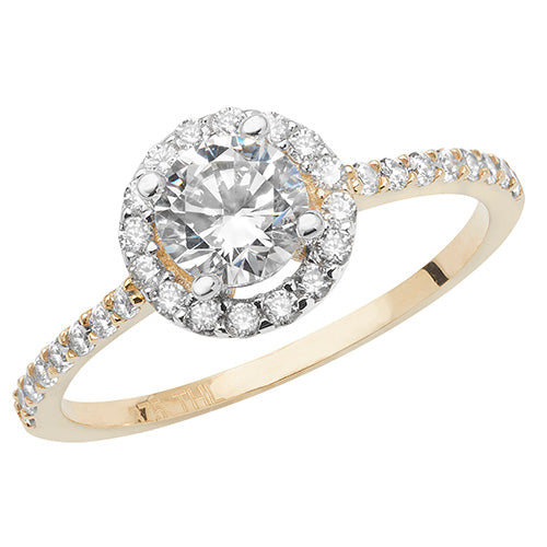 9ct Yellow Gold Ladies CZ Ring - E Bixby Jewellers