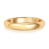 9ct Yellow Gold D Shape Wedding Ring 3mm - E Bixby Jewellers