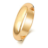 9ct Yellow Gold D Shape 4mm Wedding Ring - E Bixby Jewellers