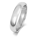9ct White Gold Traditional Court 4mm Wedding Ring - E Bixby Jewellers