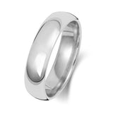 9ct White Gold Traditional Court 5mm Wedding Ring - E Bixby Jewellers