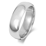 9ct White Gold Traditional Court 6mm Wedding Ring - E Bixby Jewellers