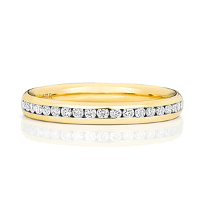 9ct Yellow Gold Diamond Wedding Ring - E Bixby Jewellers