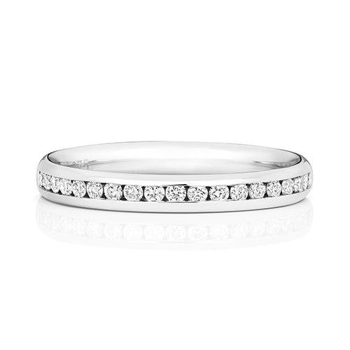 9ct White Gold Diamond Wedding Ring - E Bixby Jewellers