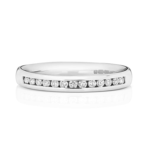 18ct White  Gold Diamond Wedding Ring - E Bixby Jewellers