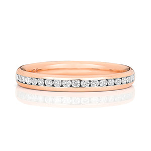 18ct Rose Gold Diamond Wedding Ring - E Bixby Jewellers
