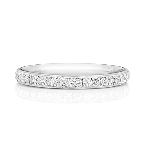 18ct White Gold Diamond Wedding Ring - E Bixby Jewellers